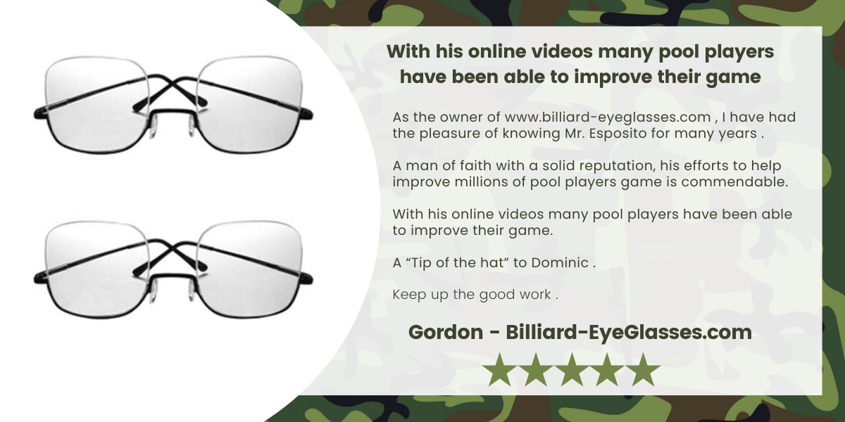 Billiard Eyeglasses-TheDrillInstructor
