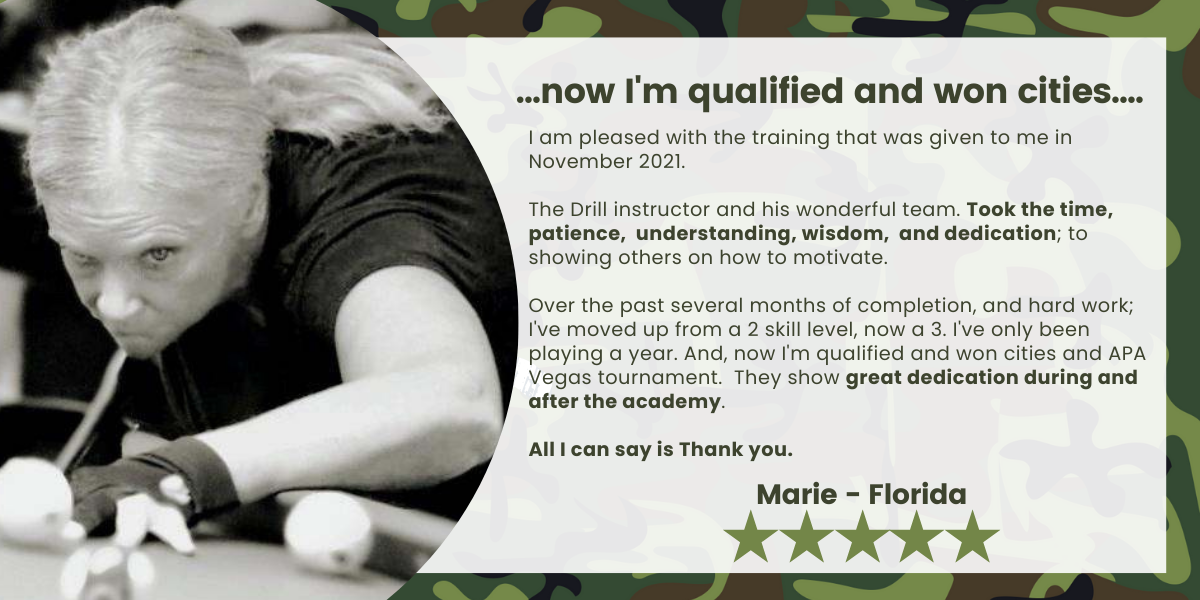 The Drill Instructor Pool Lessons Review - Marie - Florida